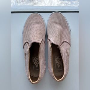 Pink slip-on vans, women’s size 8.5